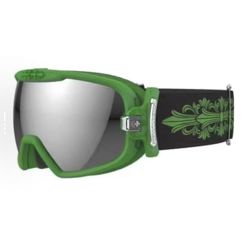 Chrome Hearts Black Green Snow Goggles BF