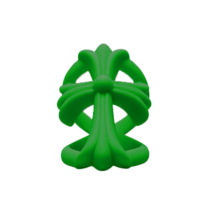 Chrome Hearts Rubber Infinity CH Cross Green Ring